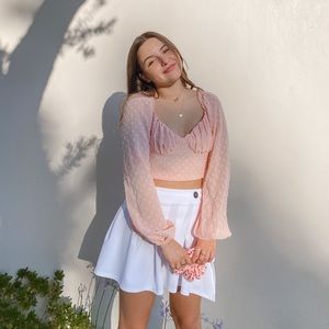 PLT White Pleated Tennis Skirt